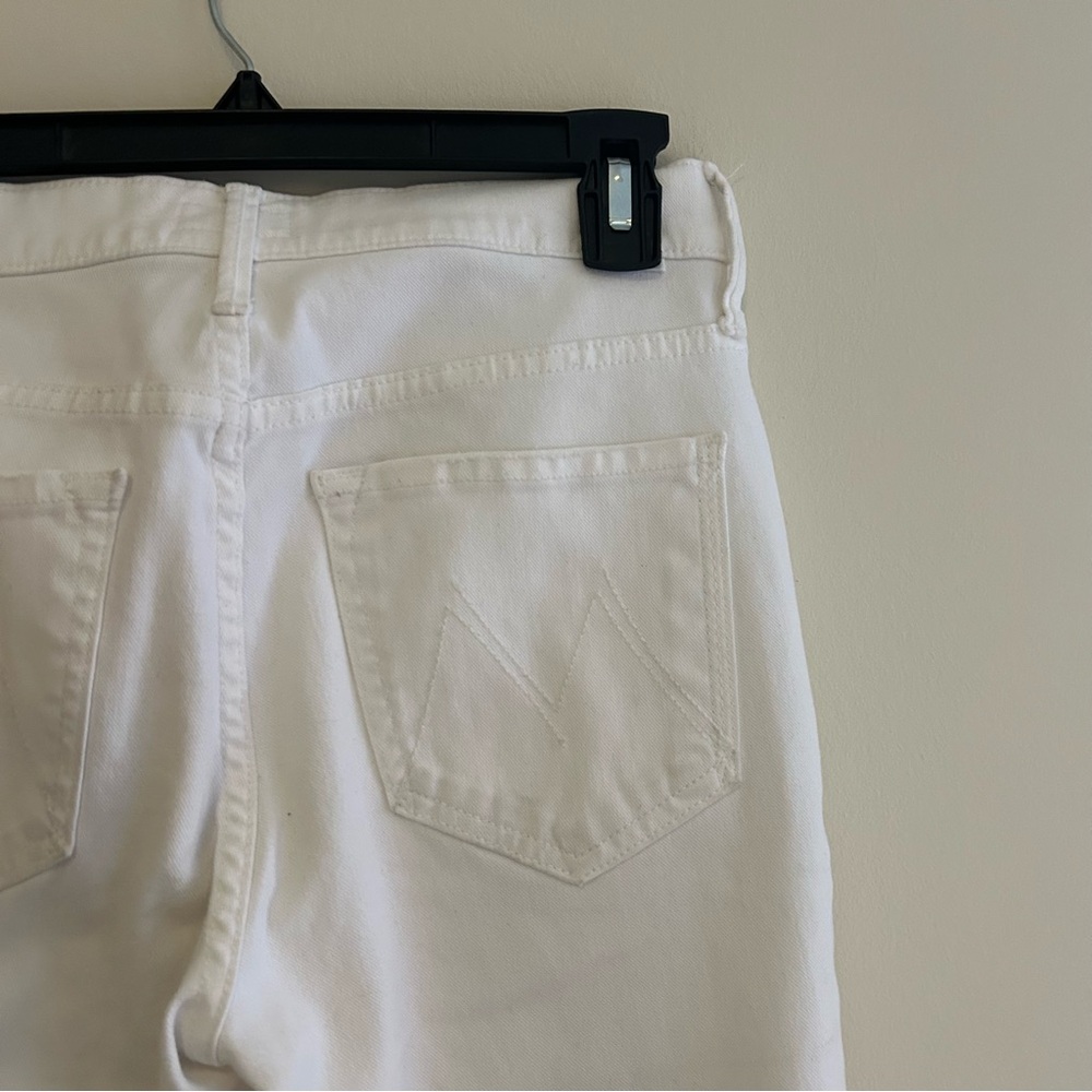 Mother White Flare Jeans The Cha Cha Fray Glass Slipper Bell Bottom Denim 26 - Picture 12 of 14